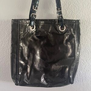 Marc Fisher Shiny Dark Grayish/Brown Tote.
